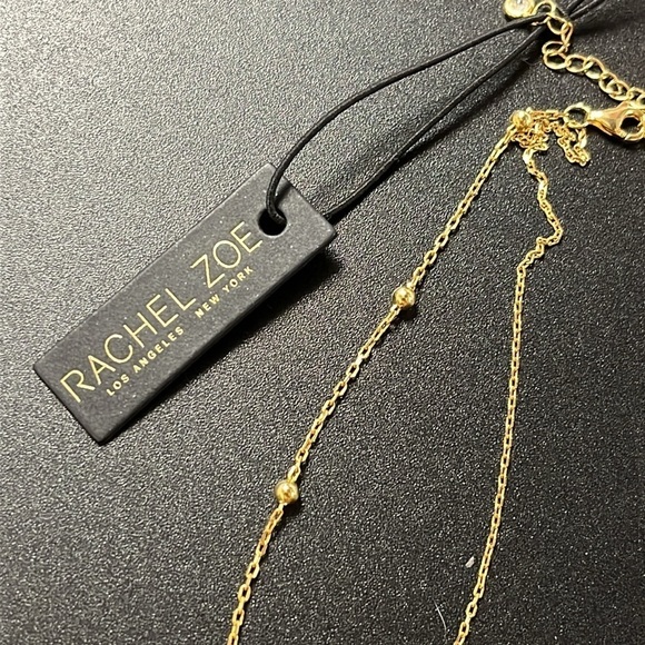 Brand new Rachel Zoe Sterling Silver Gold Tone Double Chain Locket Necklace - Picture 7 of 13